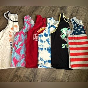 Six men’s tank tops